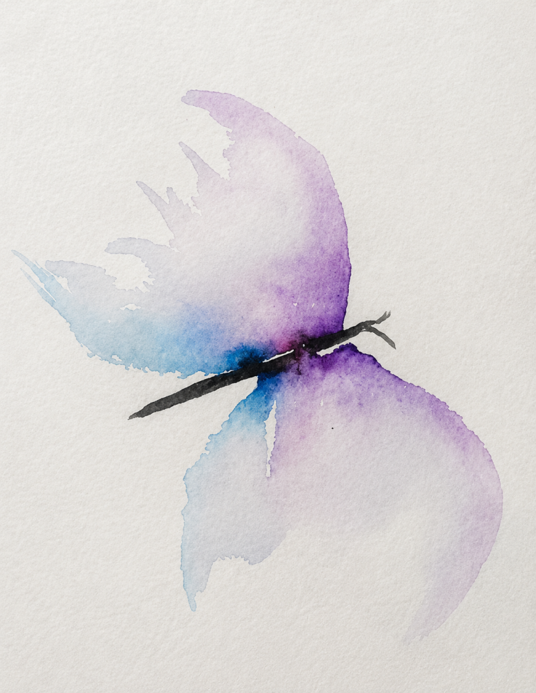 Purple Blue Butterfly