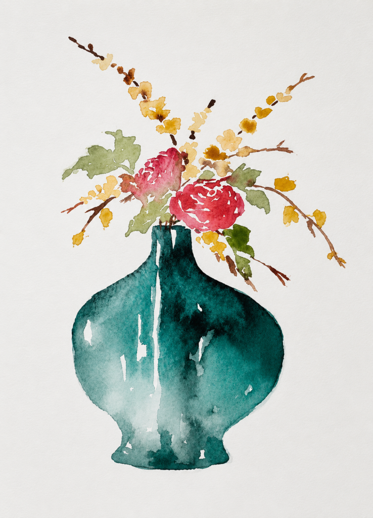 Teal Vase